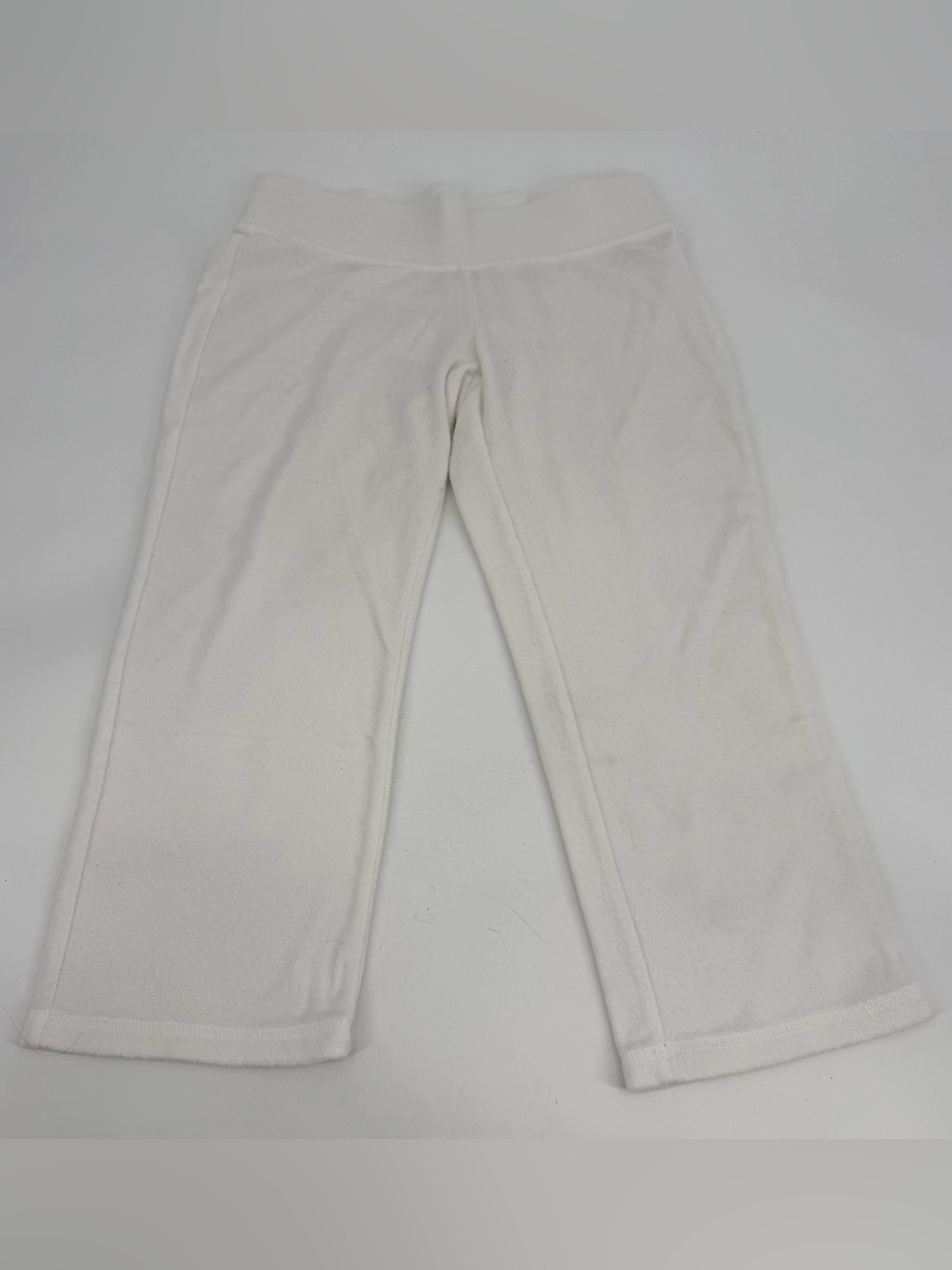 VTG Express Track Pants Cropped Womens XS White Y2K Low Rise Lounge Beach READ